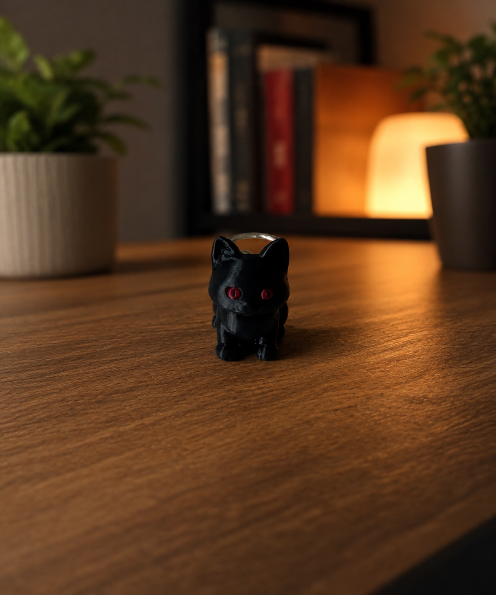 3D Cat Keychain